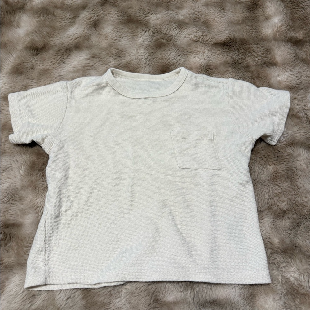 Muji Kids' Cream Short Sleeve Tee